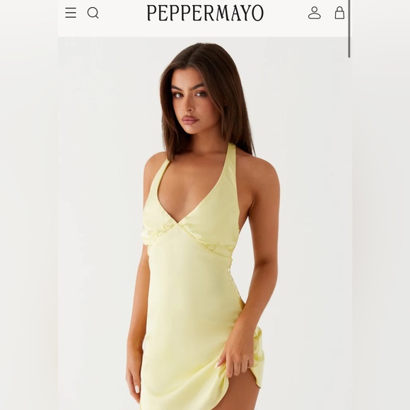 Peppermayo Heavy Hearted Mini Dress - Yellow - Picture 5 of 6